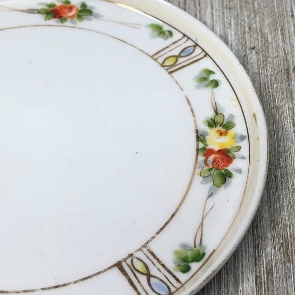 Vintage Hand Painted Nippon Porcelain Vanity Dish - Picture 7 of 10